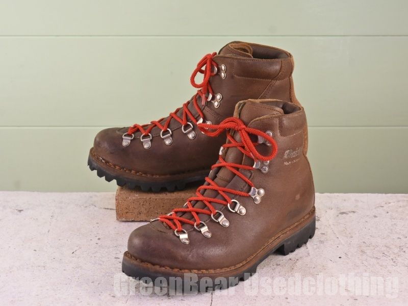 スイス製 Raichle ビンテージ トレッキングブーツ 茶 メンズ 8 5 M 26 cm Z 913