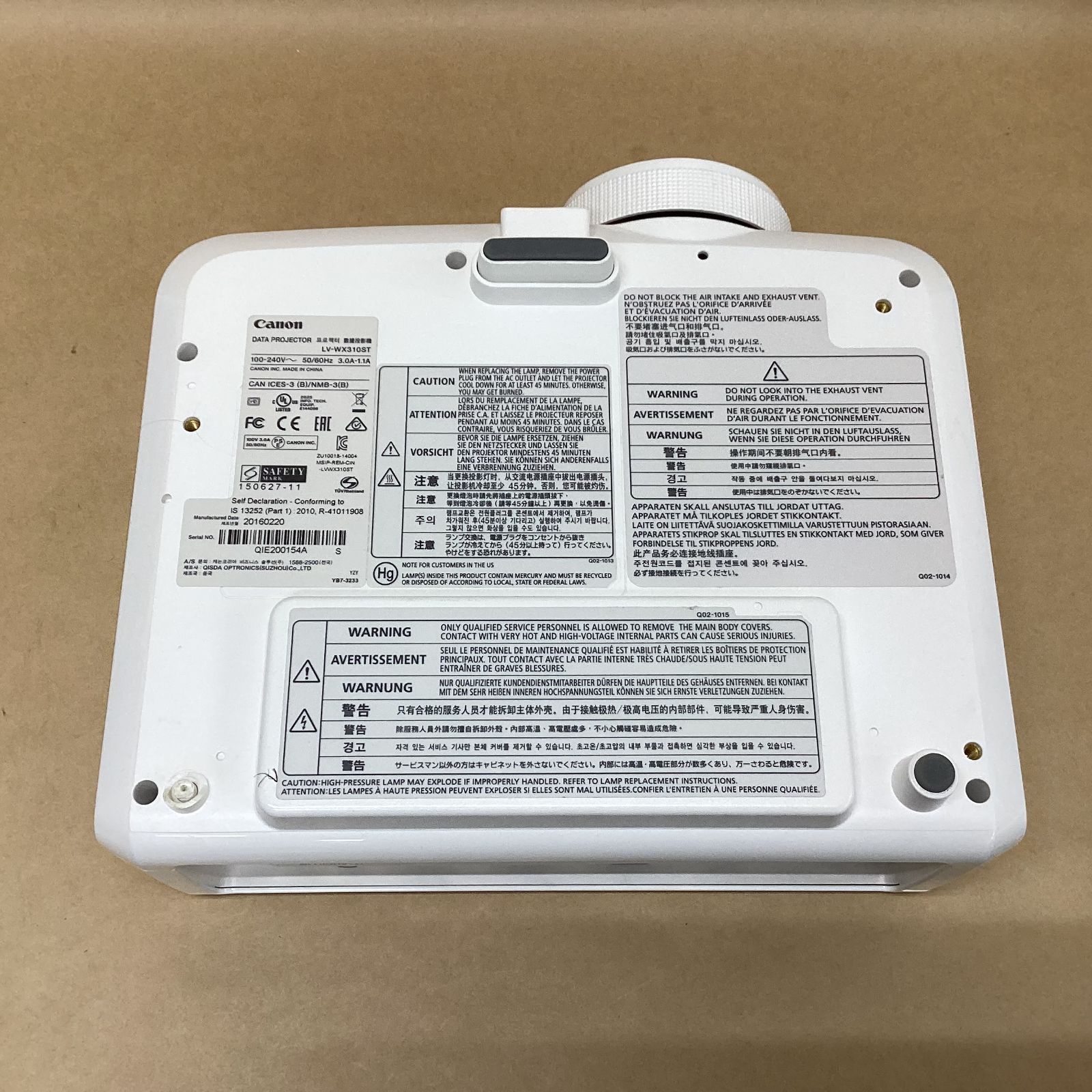 ランプ使用1414時間 Canon プロジェクター LV-WX310ST 3100ルーメン D