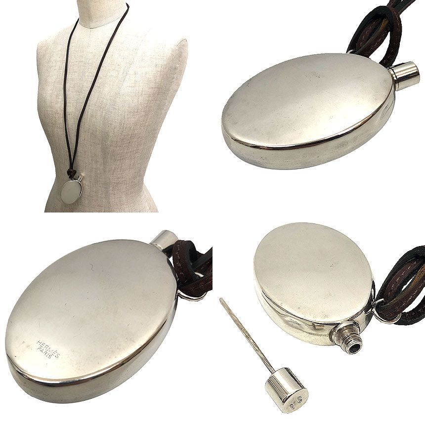 希少 HERMES エルメス パフュームボトルネックレス 香水ボトル