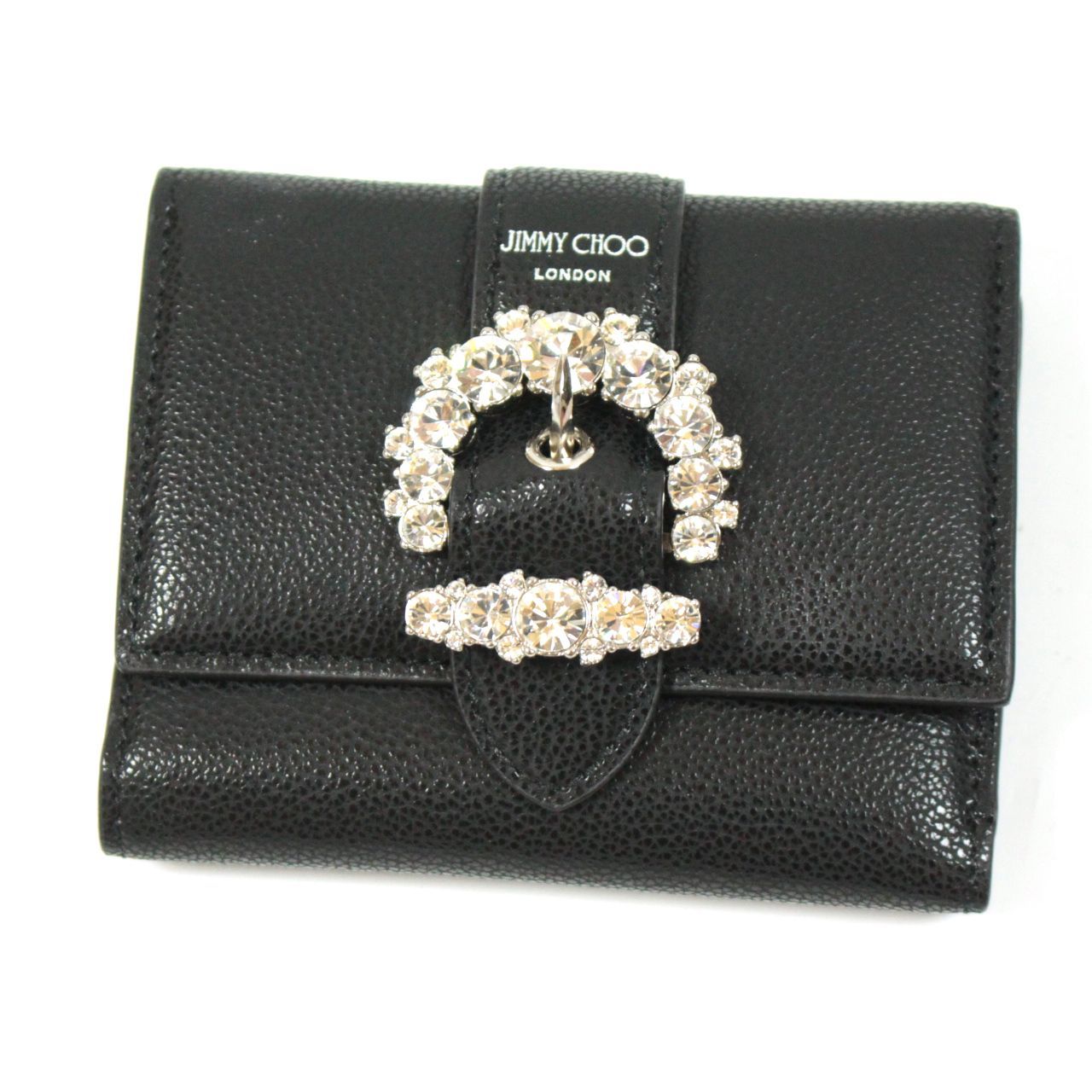 新品】 Jimmy Choo ジミーチュウ CHERI ミニ財布 三つ折り クリスタル