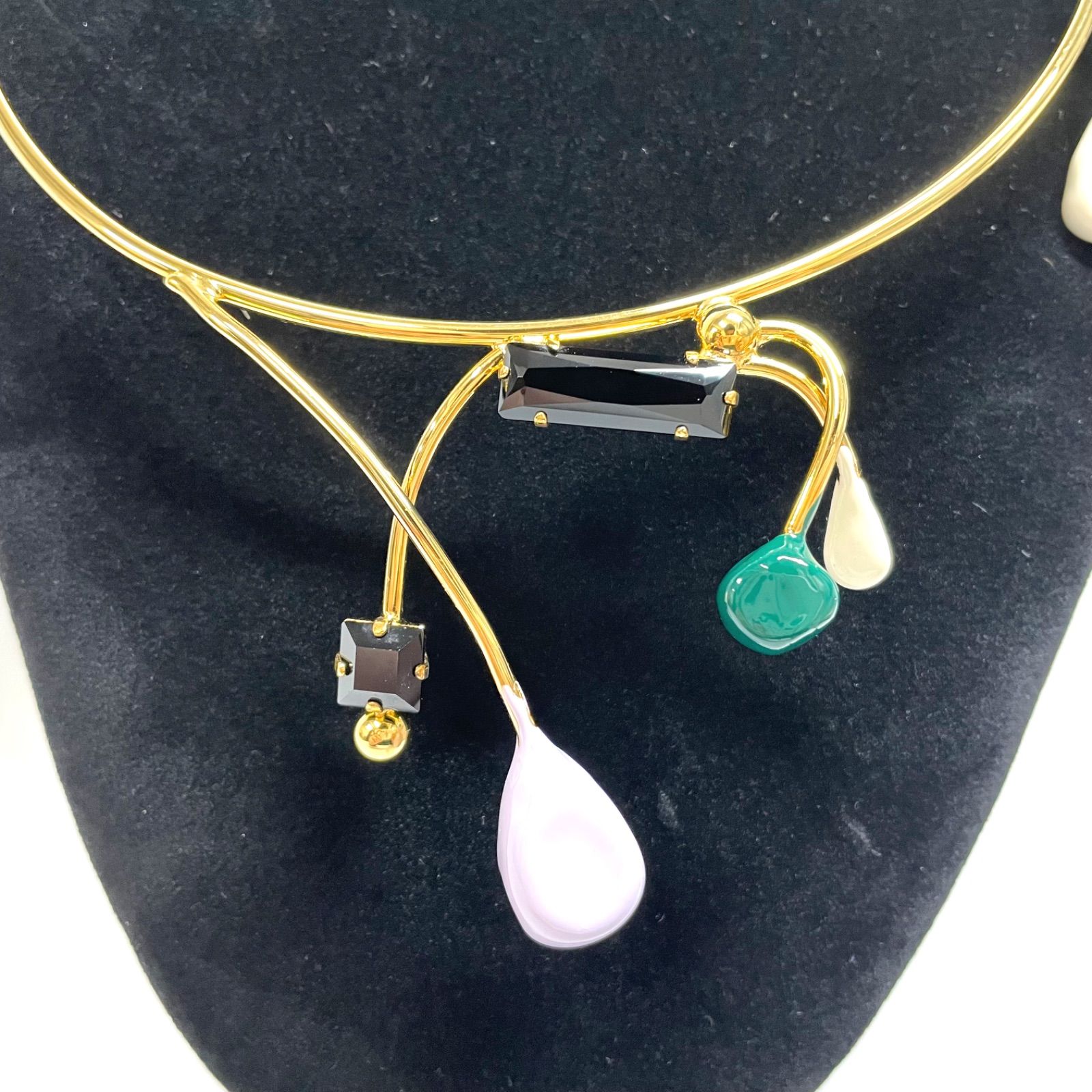 美品】MARNI マルニ ネックレス ゴールド マルチカラー （54927