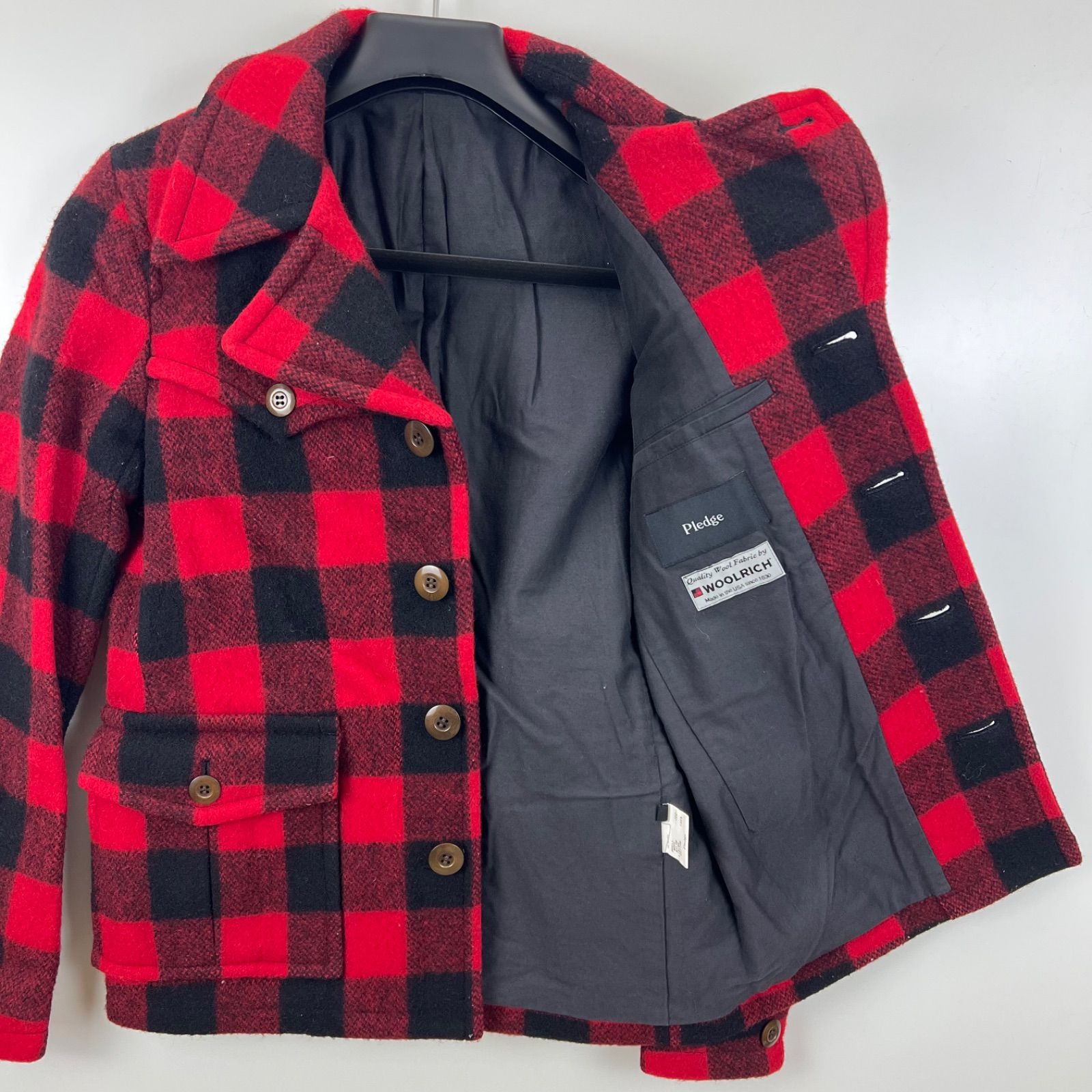 y2k 00s Archive Woolrich チェック ファー ジャケット 古着 50\u0027S 