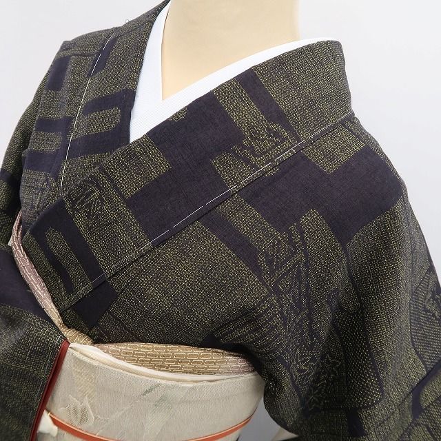 ❁tomihisa❁新品 着物 正絹 仕付け糸付 証紙付”自然の趣を宿して大人