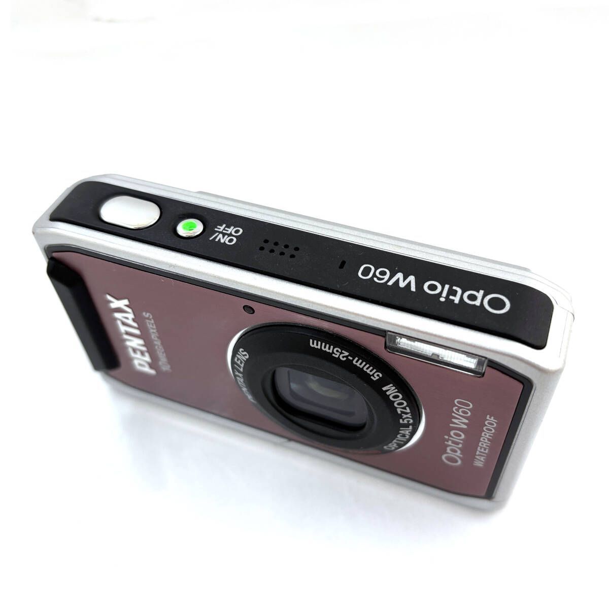 【防水カメラ】 PENTAX optio W60 ピンク 動作確認済み Pentax Optio W60 10MP Compact Waterproof Digital Point&Shoot