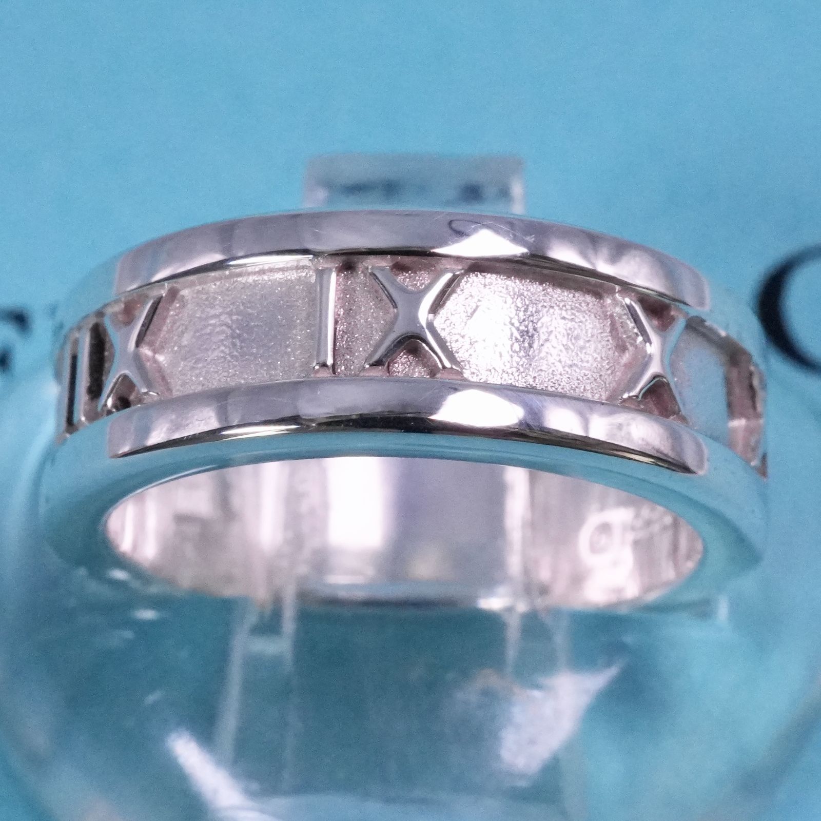 極美品9.5号 ティファニー アトラス リング オールドタイプ/25-1944S