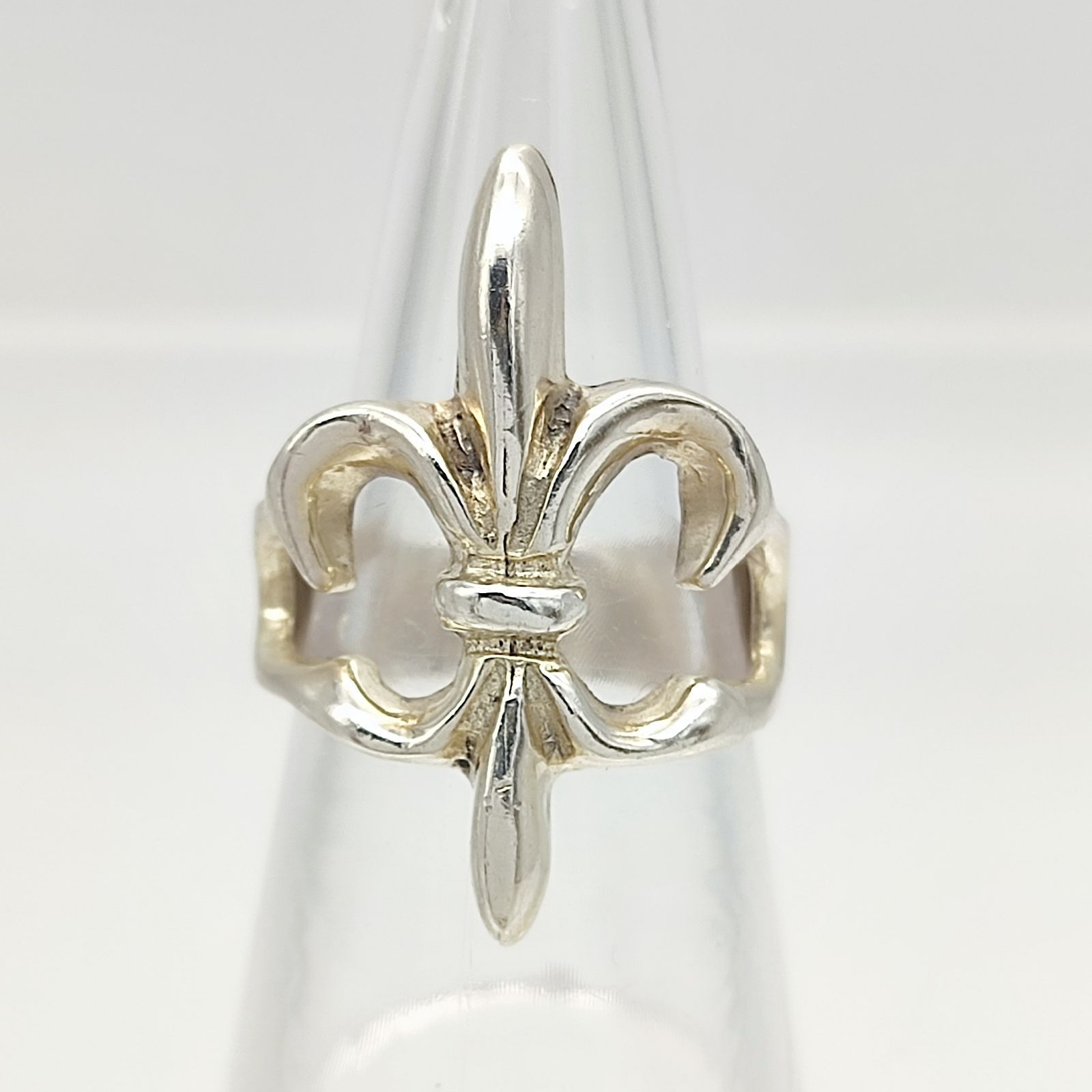 美品】フレアモチーフリング ユリの紋章 MB刻印 SILVER シルバー925 14