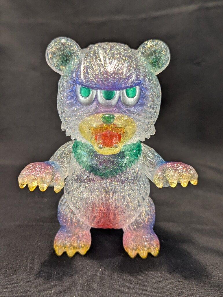 ART JUNKIE アートジャンキーソフビシリーズ クマラ クリアラメ成型/緑