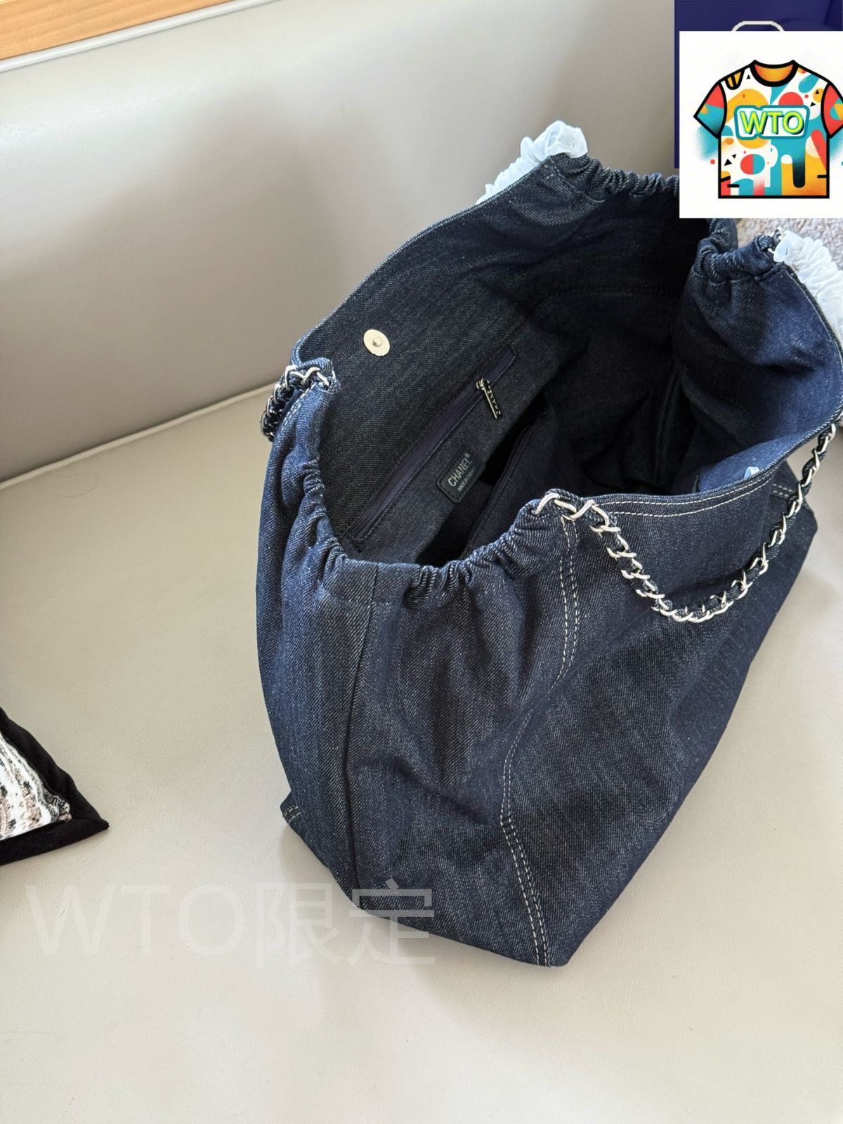 今日特価】Chanel シャネル ヴィンテージ デニム ショッピングバッグ