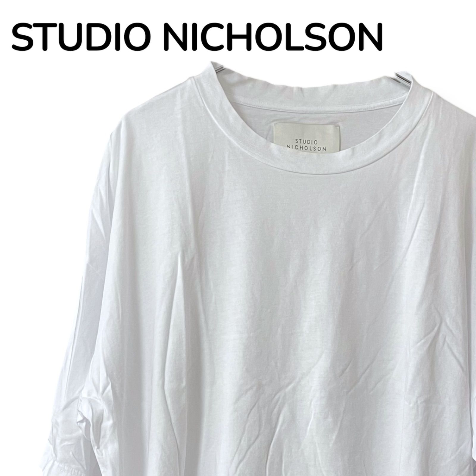 STUDIO NICHOLSON スタジオニコルソン ホワイト オーバーサイズTシャツ 