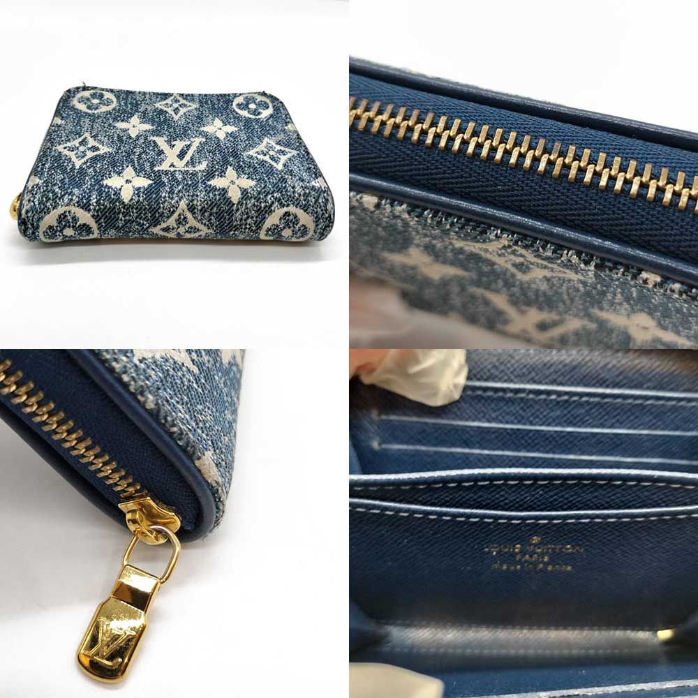 ルイヴィトン ジッピーコインパース モノグラム ジャガード デニム