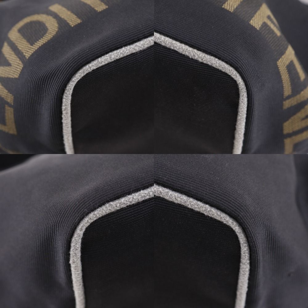 FENDI】フェンディ ロゴ ワンハンドル ナイロンキャンバス 黒