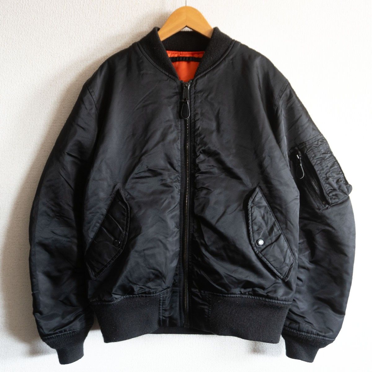 未使用タグ付✨AVIREX ライディング MA-1 フライト ジャケット 黒 L AVIREX AVIREX(アヴィレックス) MA-1ジャケットコマーシャル メンズ