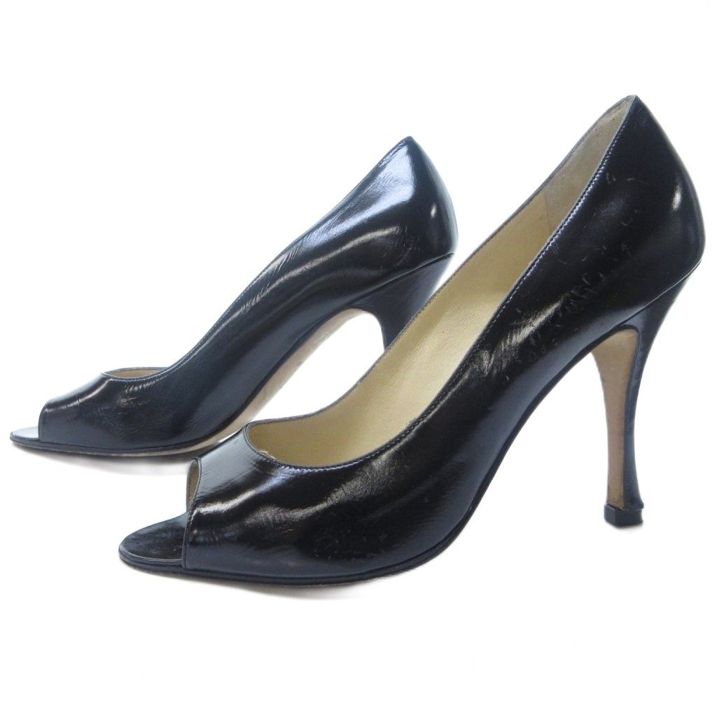 【極美品】マノロブラニク ハイヒール 黒 エナメル ポインテッドトゥ 37.5 マノロブラニク エナメルパンプス ブラック 黒 36 1/2 - メルカリ