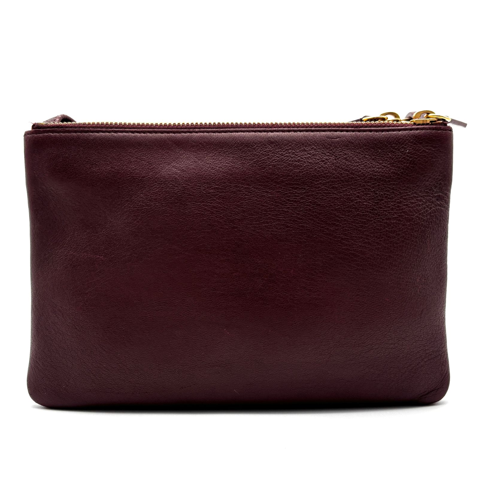 美品・希少色 CELINE セリーヌ トリオ ラージ ショルダーバッグ ロゴ