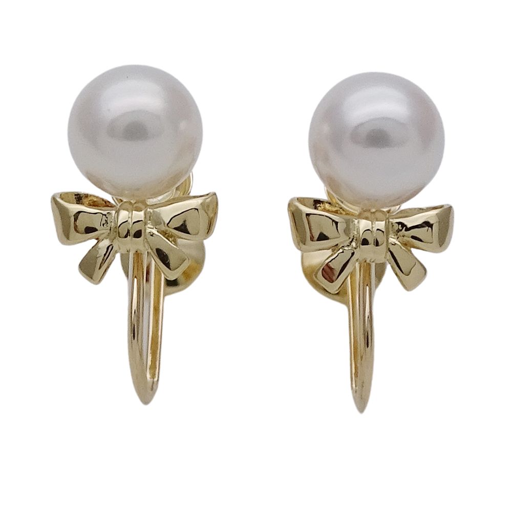 ミキモト MIKIMOTO イヤリング レディース ブランド K18YG パール  