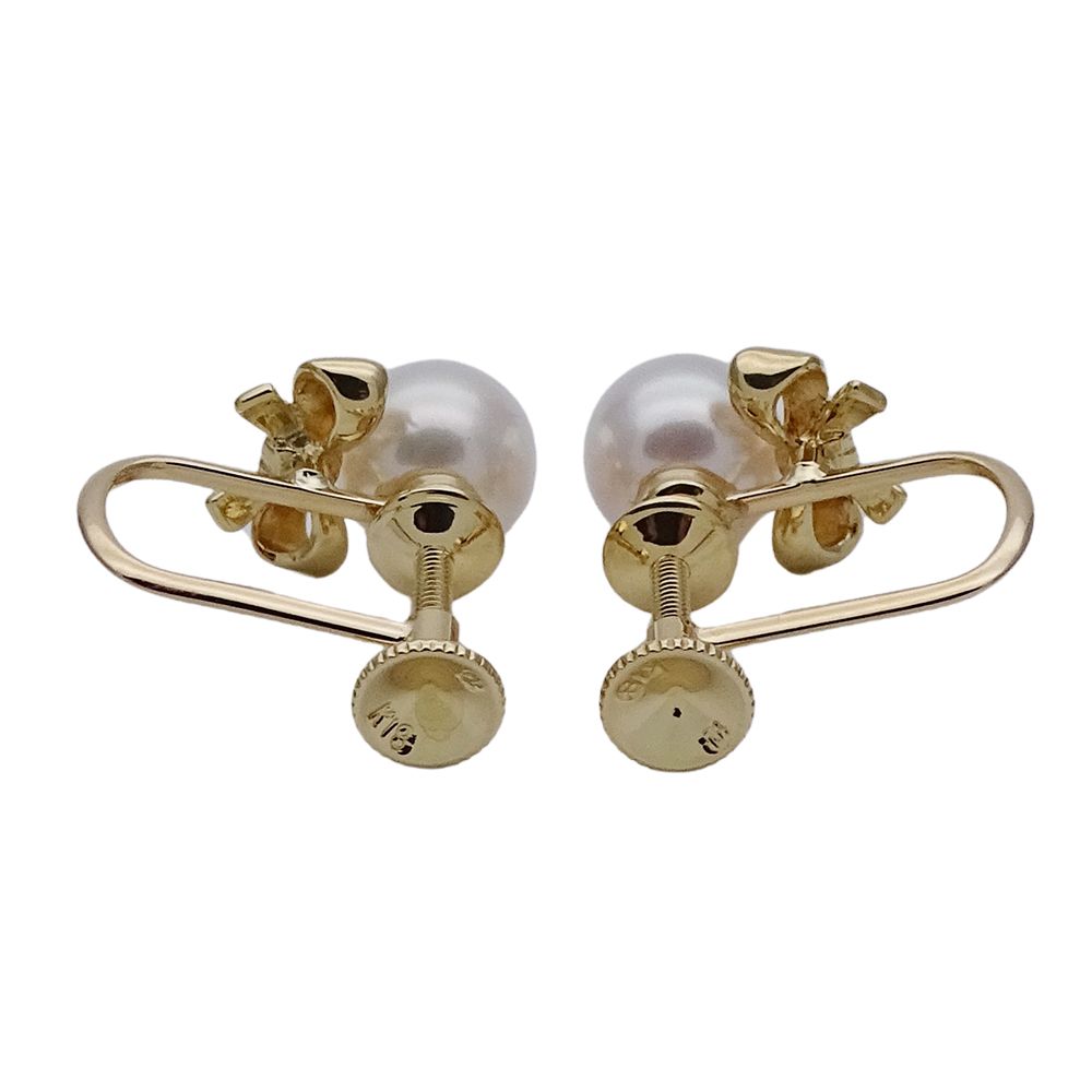 ミキモト MIKIMOTO イヤリング レディース ブランド K18YG パール  