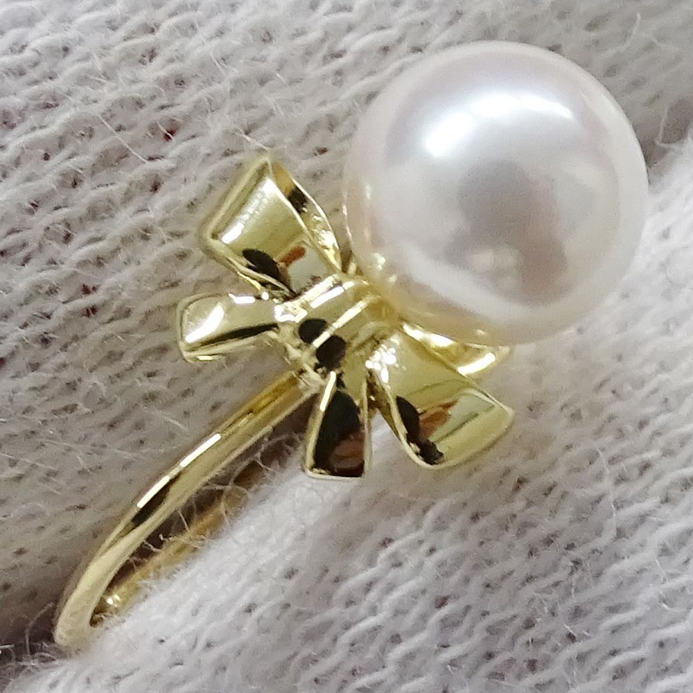 ミキモト MIKIMOTO イヤリング レディース ブランド K18YG パール  