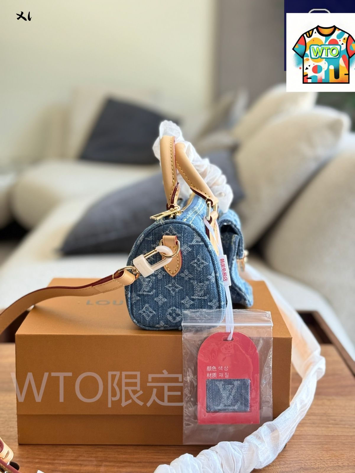 今日特価】Louis Vuitton ルイヴィトン ナノスピーディ デニムバッグ