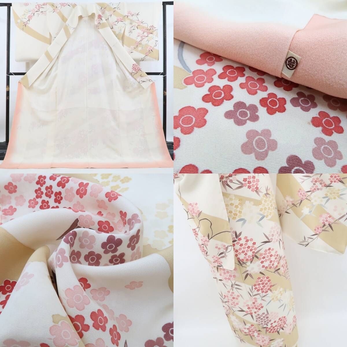 ❁tomihisa❁美品 三越謹製 手描き友禅 着物“染め美しく季節を愛でれば