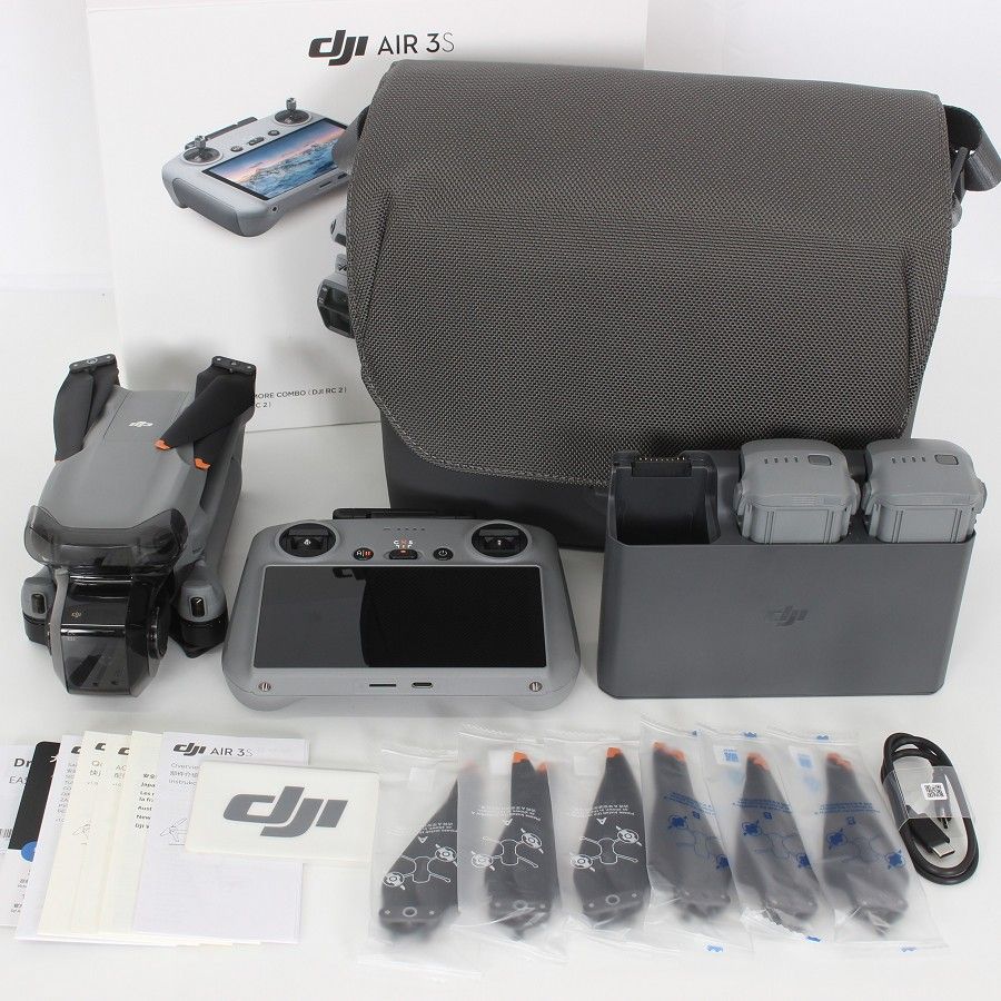 美品】DJI Air 3S Fly More コンボ DJI RC 2付属 WA2343 ドローン 空撮
