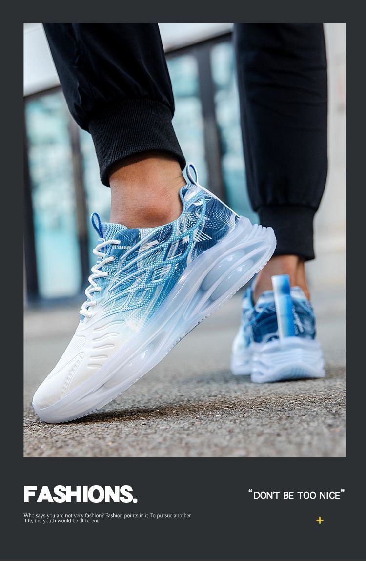 衝撃吸収ランニングシューズ メンズトレンディグラデーションカラー