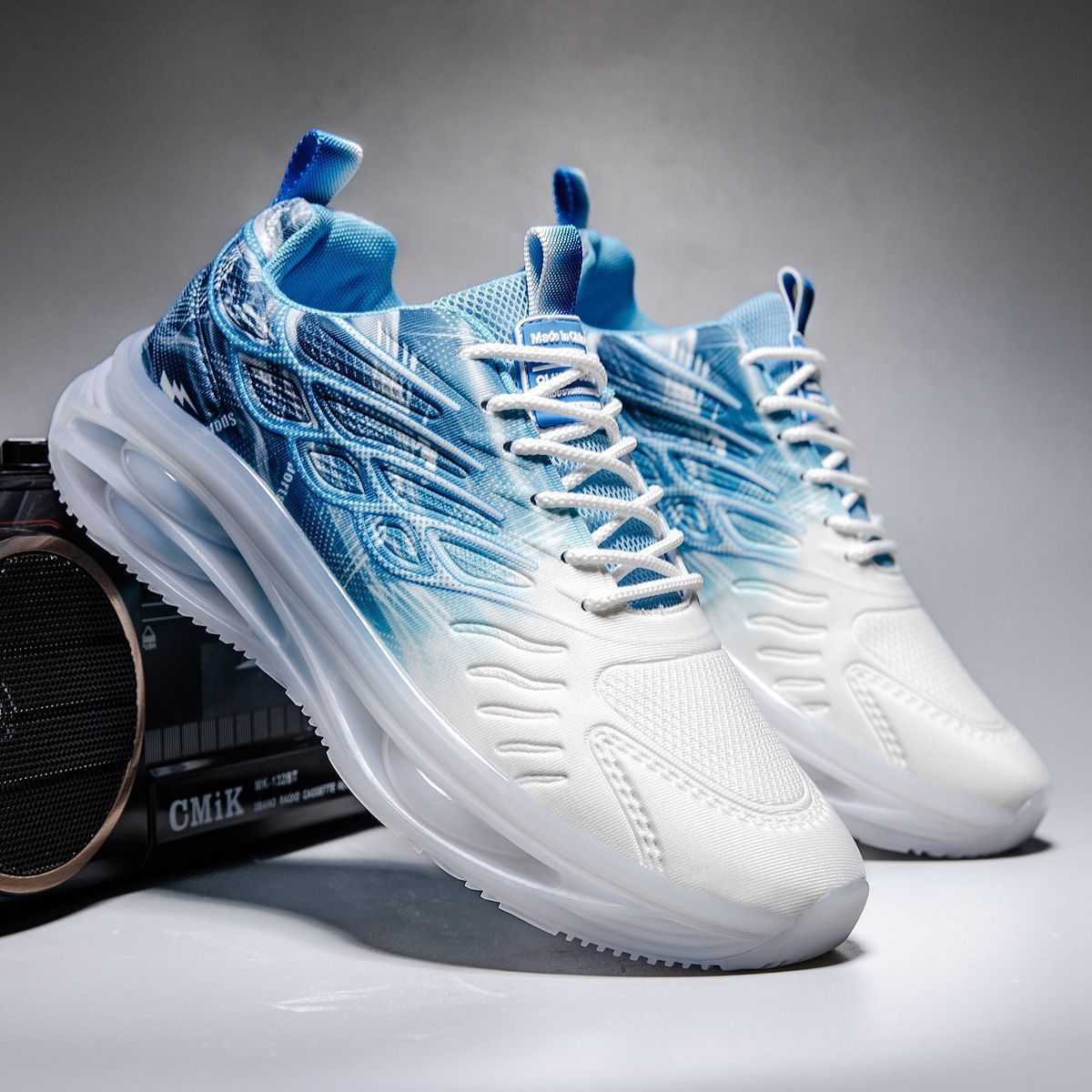 衝撃吸収ランニングシューズ メンズトレンディグラデーションカラー