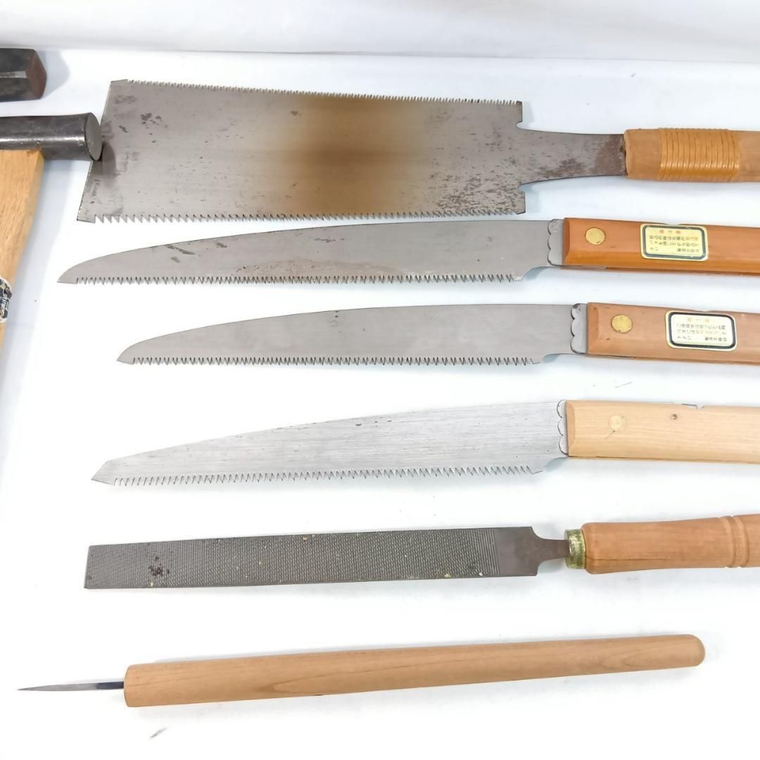 大工道具　スコヤ　古道具 大工道具 一式 セット 新兼秀 鉋・ノミ・鋸・スコヤなど 詳細不明