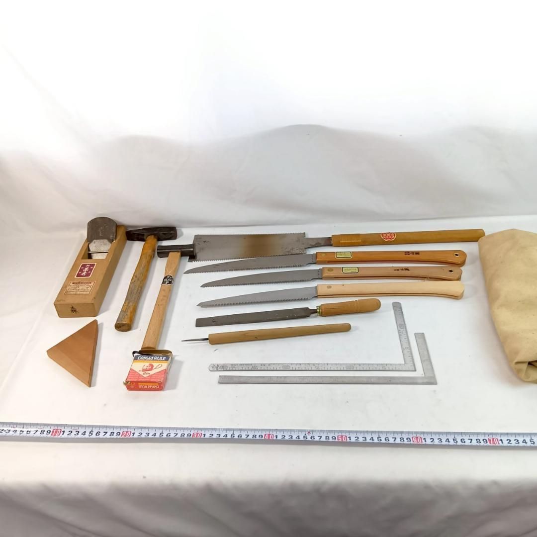大工道具 一式 セット 新兼秀 鉋・ノミ・鋸・スコヤなど 詳細不明