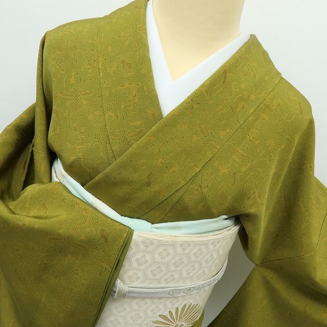 K0610 美品 逸品 上品 人間国宝 中村勇ニ郎作 正絹 唐草 江戸小紋 K0610 美品 逸品 上品 人間国宝 中村勇ニ郎作 正絹 唐草 江戸小紋