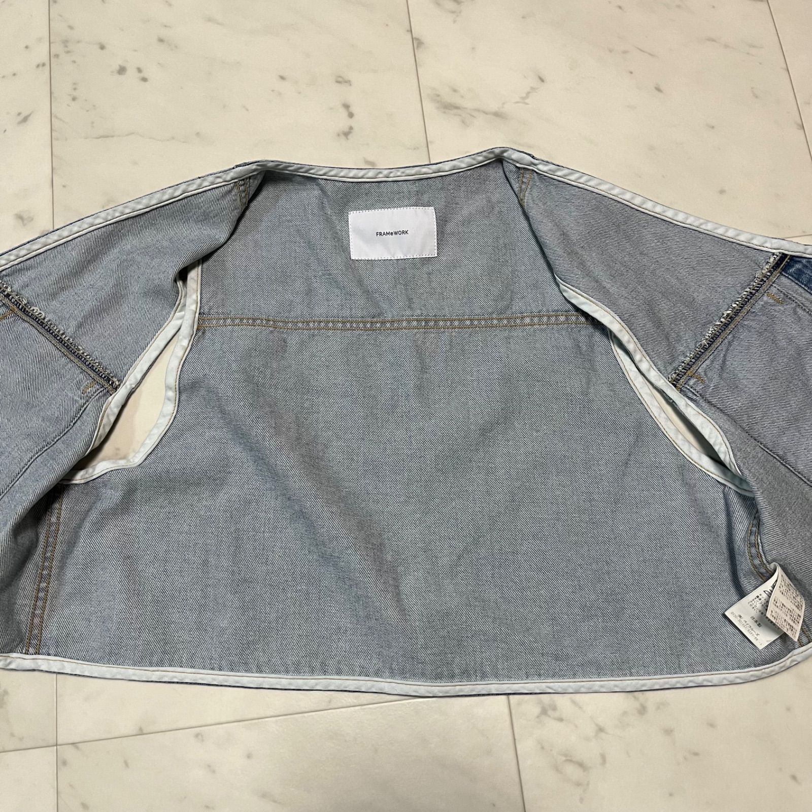 FRAMeWORK フレームワーク 25ss デニムミニベスト チョッキ コットン