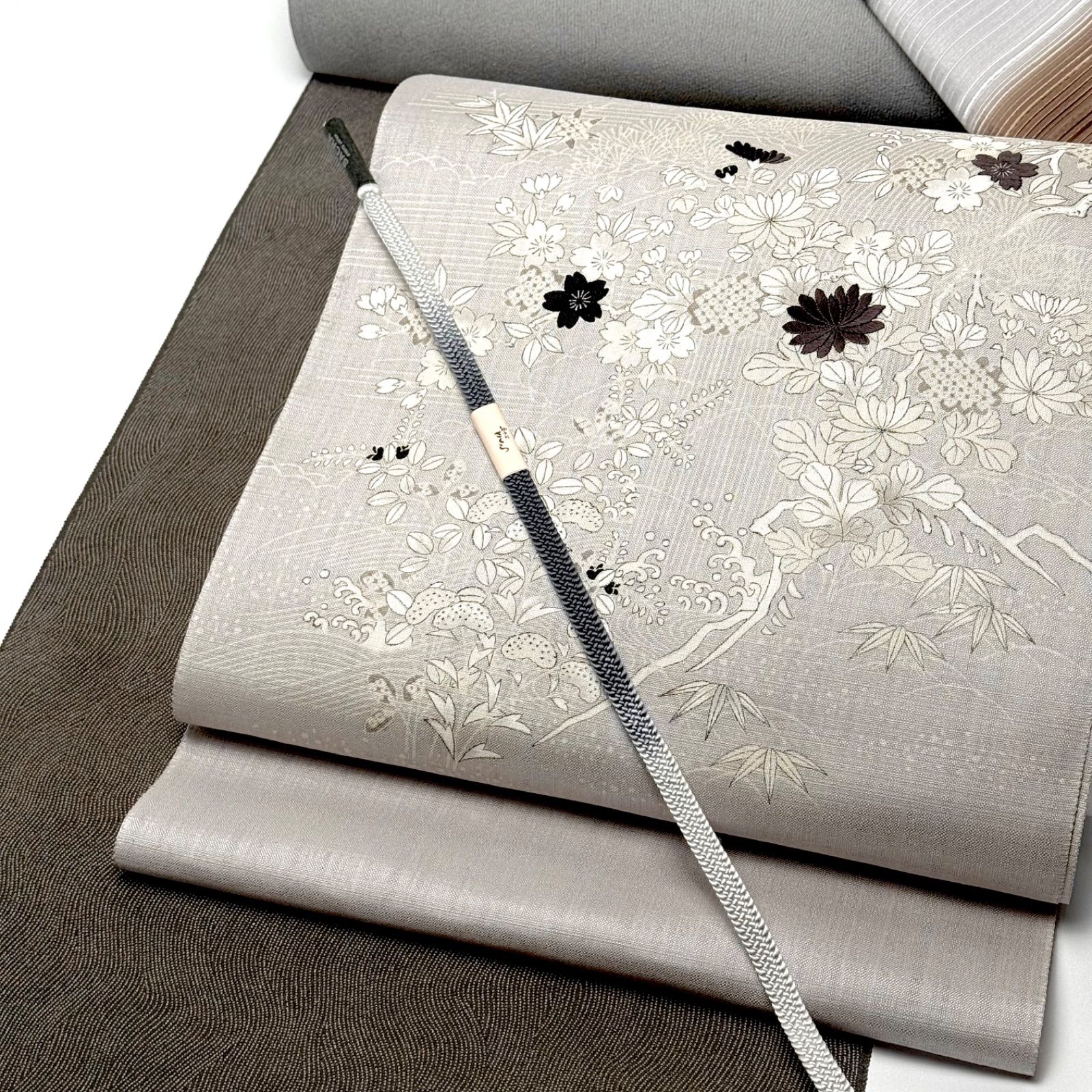 美品 単衣 三越謹製 伝統工芸士 石塚幸生落款 着物“よろけ縞”江戸小紋S-99 sd1_830453a75c58bd0c3cf9f5d2a5