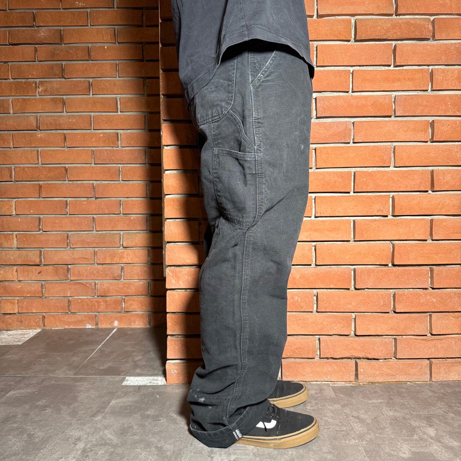 カーハート ペインターパンツ メキシコ製 刺繍 ブラック 33×32 Carhartt カーハート ブラック ペインターダックパンツ メキシコ製