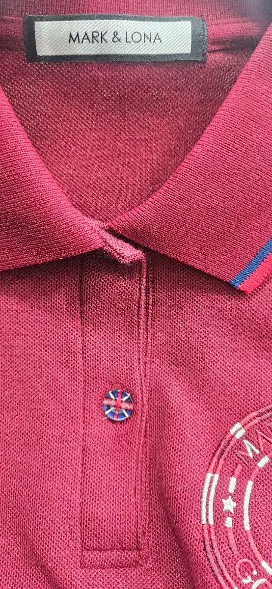 正規正規品)MARK & LONA マークアンドロナ 長袖 カラーTシャツ レッド