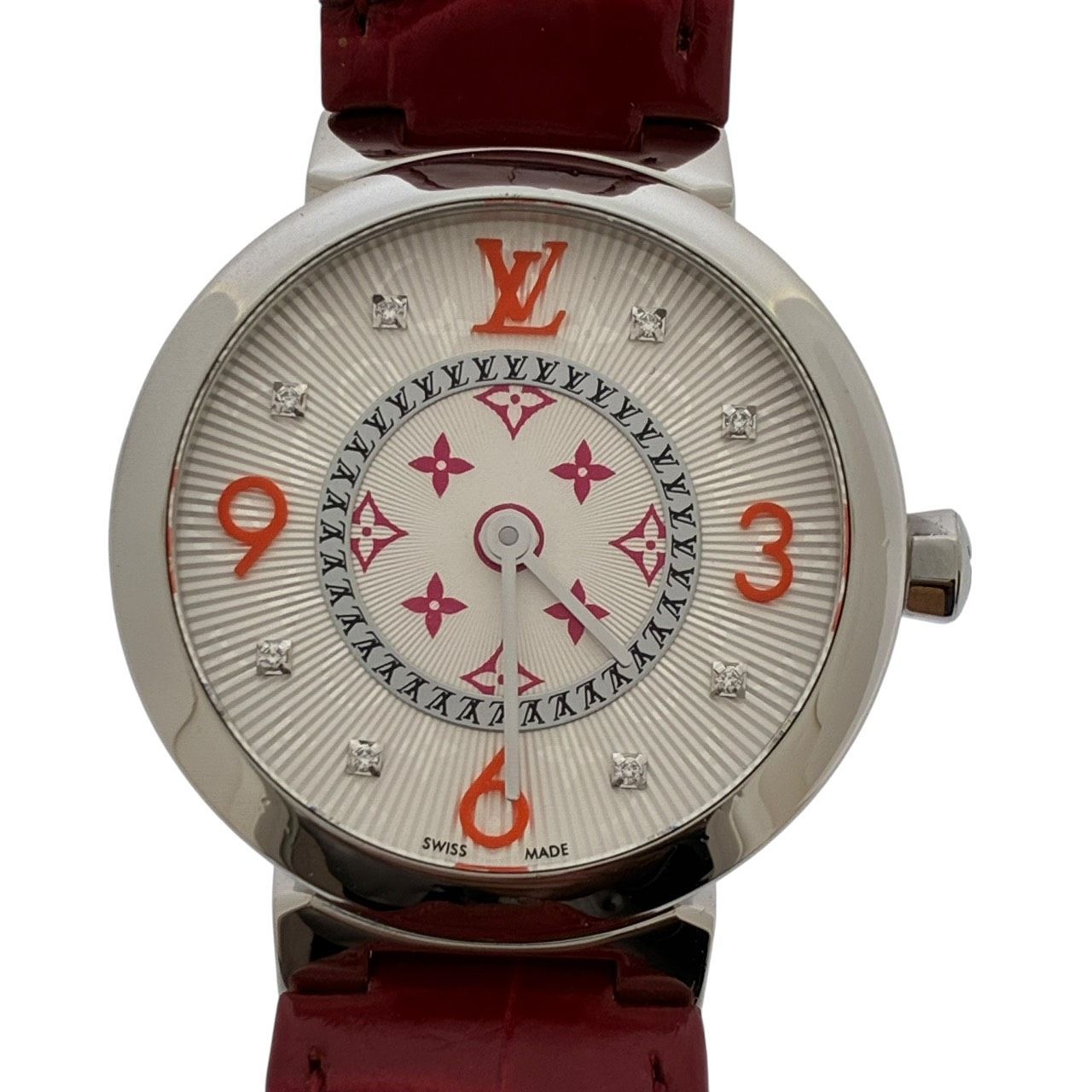 Louis Vuitton ルイヴィトン タンブールスリム PM ウォッチ 8Pダイヤ 