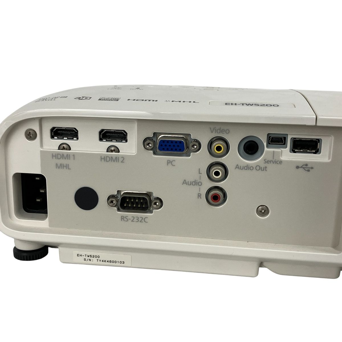 EPSON EH-TW5200 ホームシアター プロジェクター ランプ使用 0H 中古
