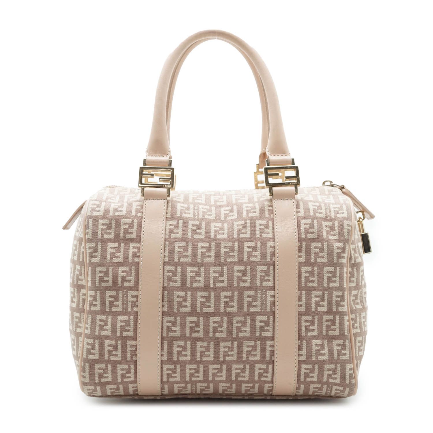 フェンディ ズッキーノ ボーリングバッグ ピンク 中古 Fendi Zucchino