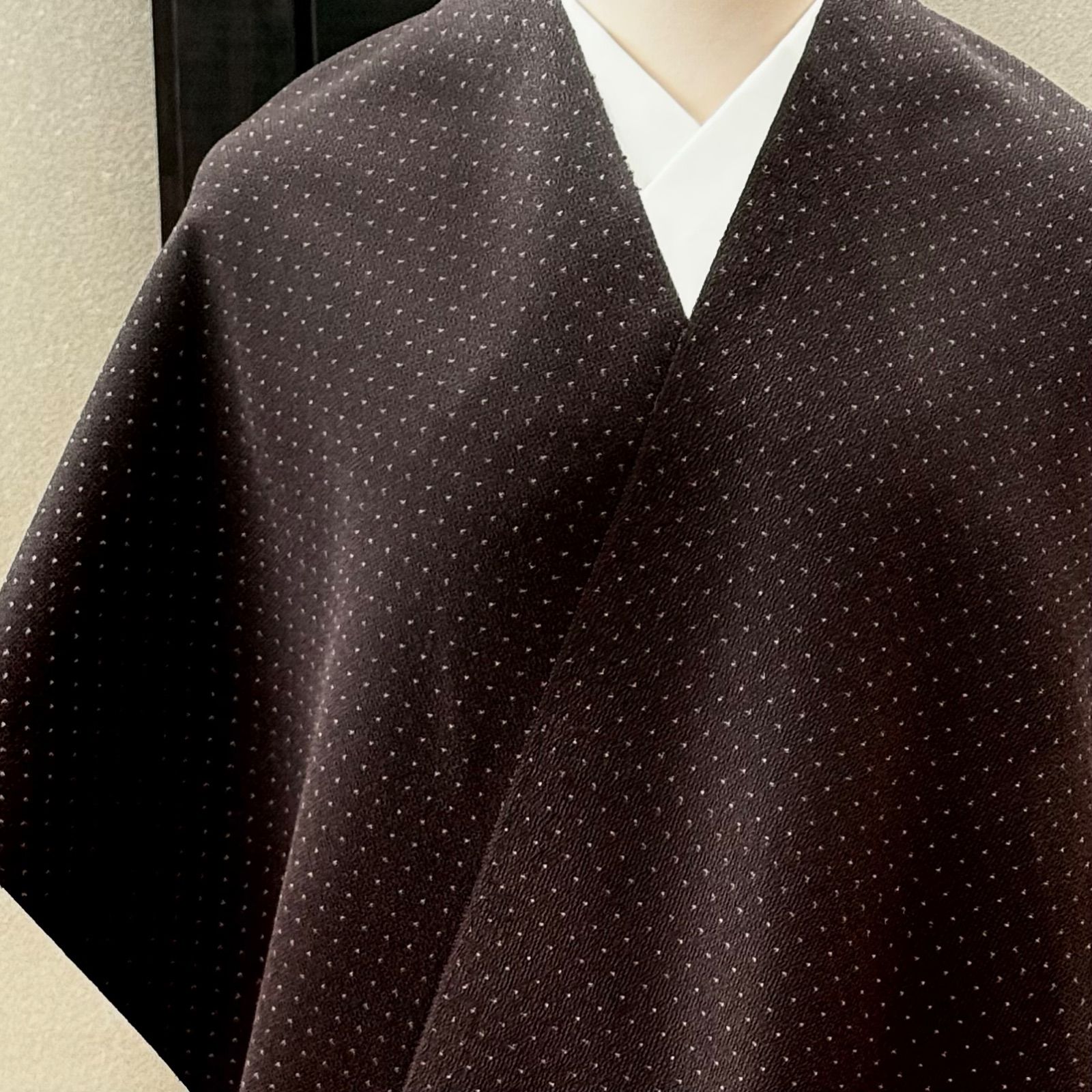 着物　本塩沢　お召　蚊絣　着尺　星野織物　6586 着物 本塩沢 お召 蚊絣 着尺 星野織物 6586 - メルカリ