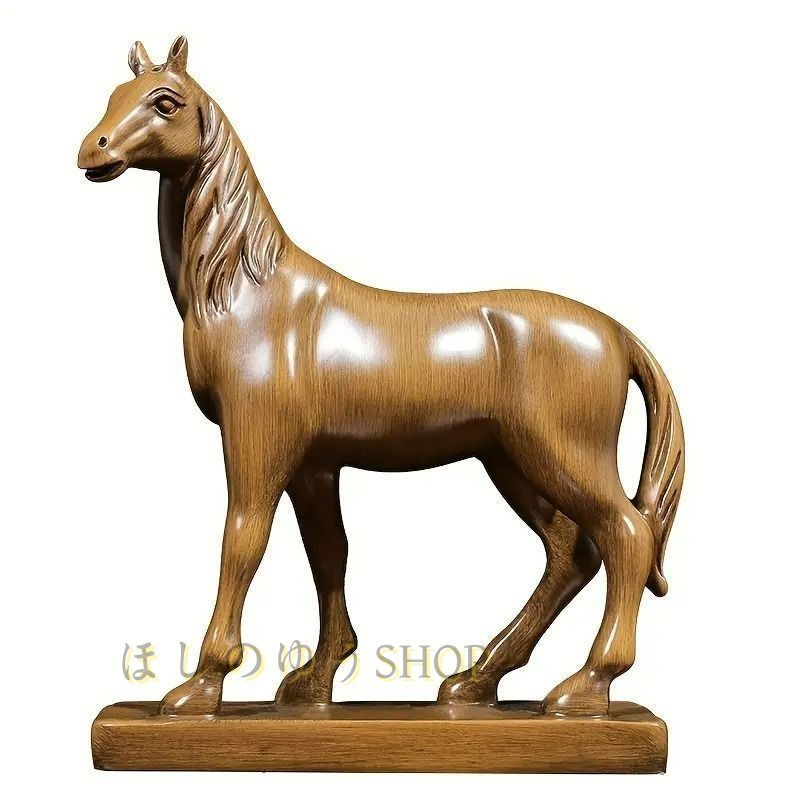  置物 オブジェ 馬 ブラウン 彫刻 樹脂 ホース 置物 お洒落 アニマル うま オーナメント フィギュア ギフト 贈り物 動物 かっこいい リビン アクセサリー掛け 置物 インテリア小物