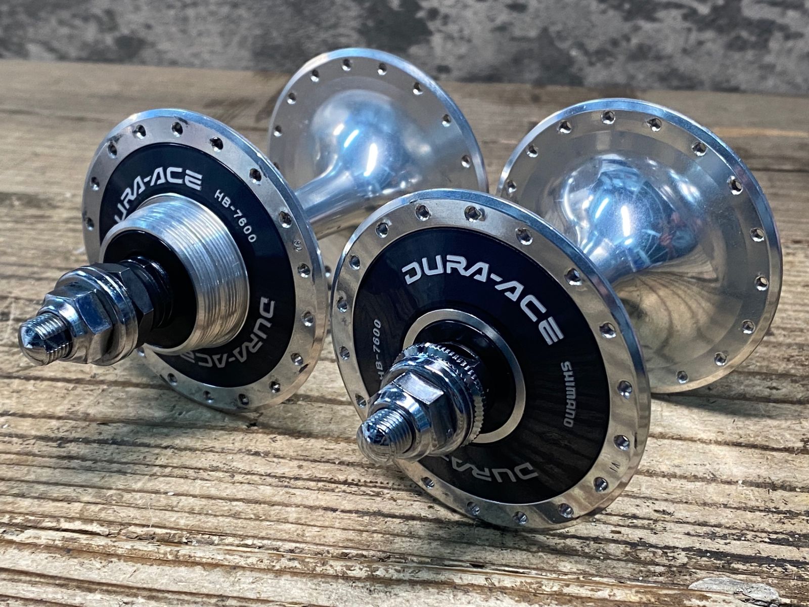 JJ263 シマノ SHIMANO デュラエース DURA-ACE HB-7600 前後ハブセット