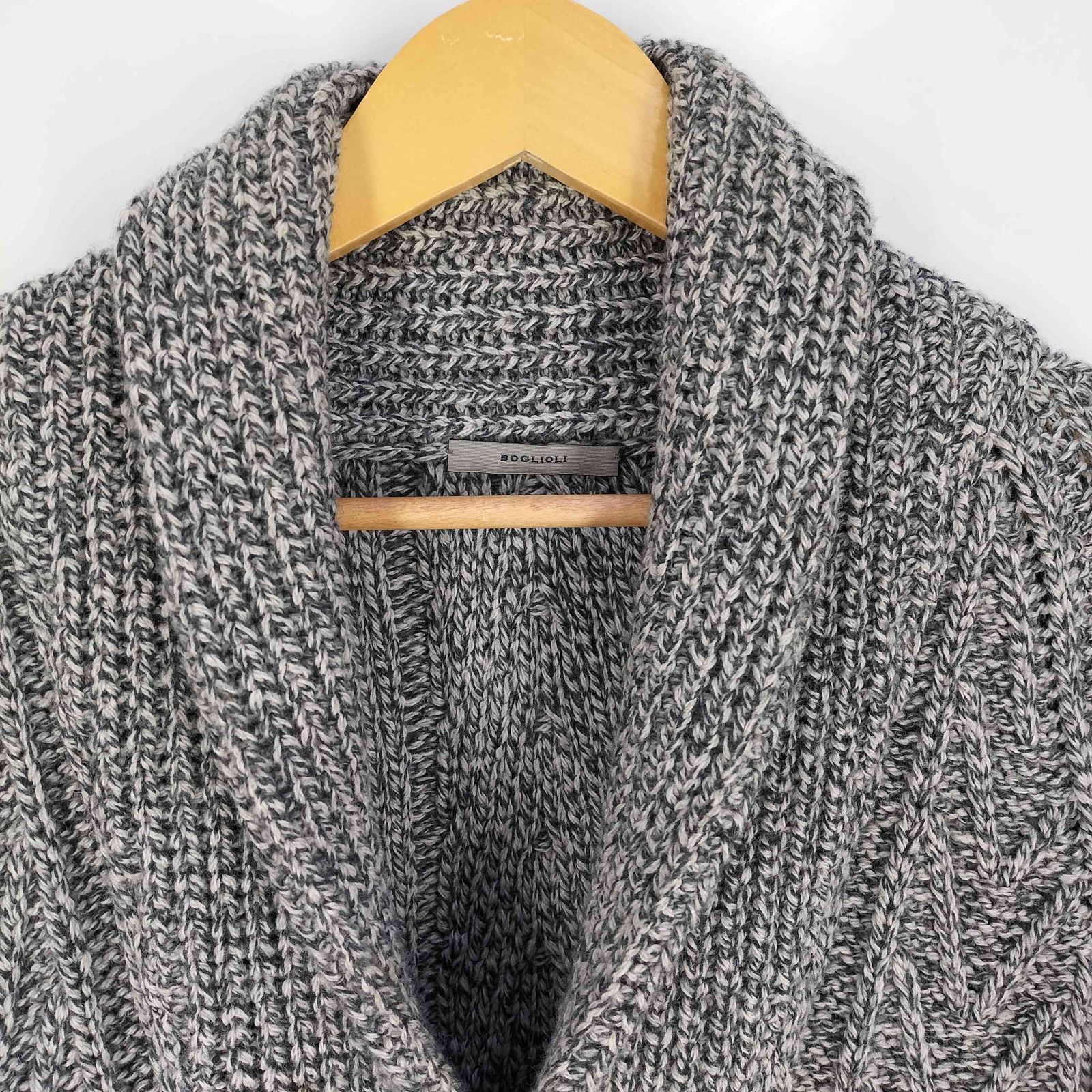 ★定番★ボリオリ　ウール・シルク　ショールカラーカーディガン　BOGLIOLI 定番】ボリオリ ウール・シルク ショールカラーカーディガン BOGLIOLI