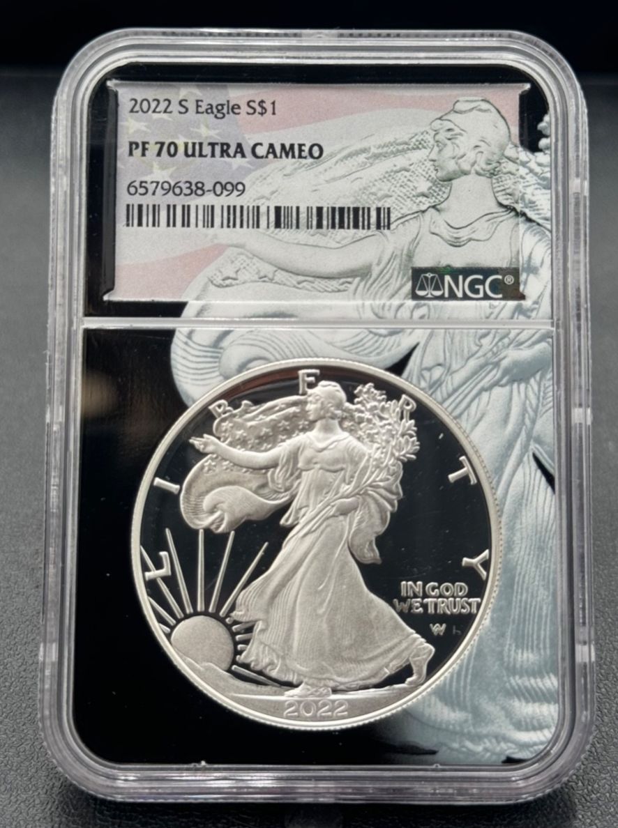 2022 S 1ドル 1オンス シルバーイーグル NGC PF 70 ウルトラカメオ