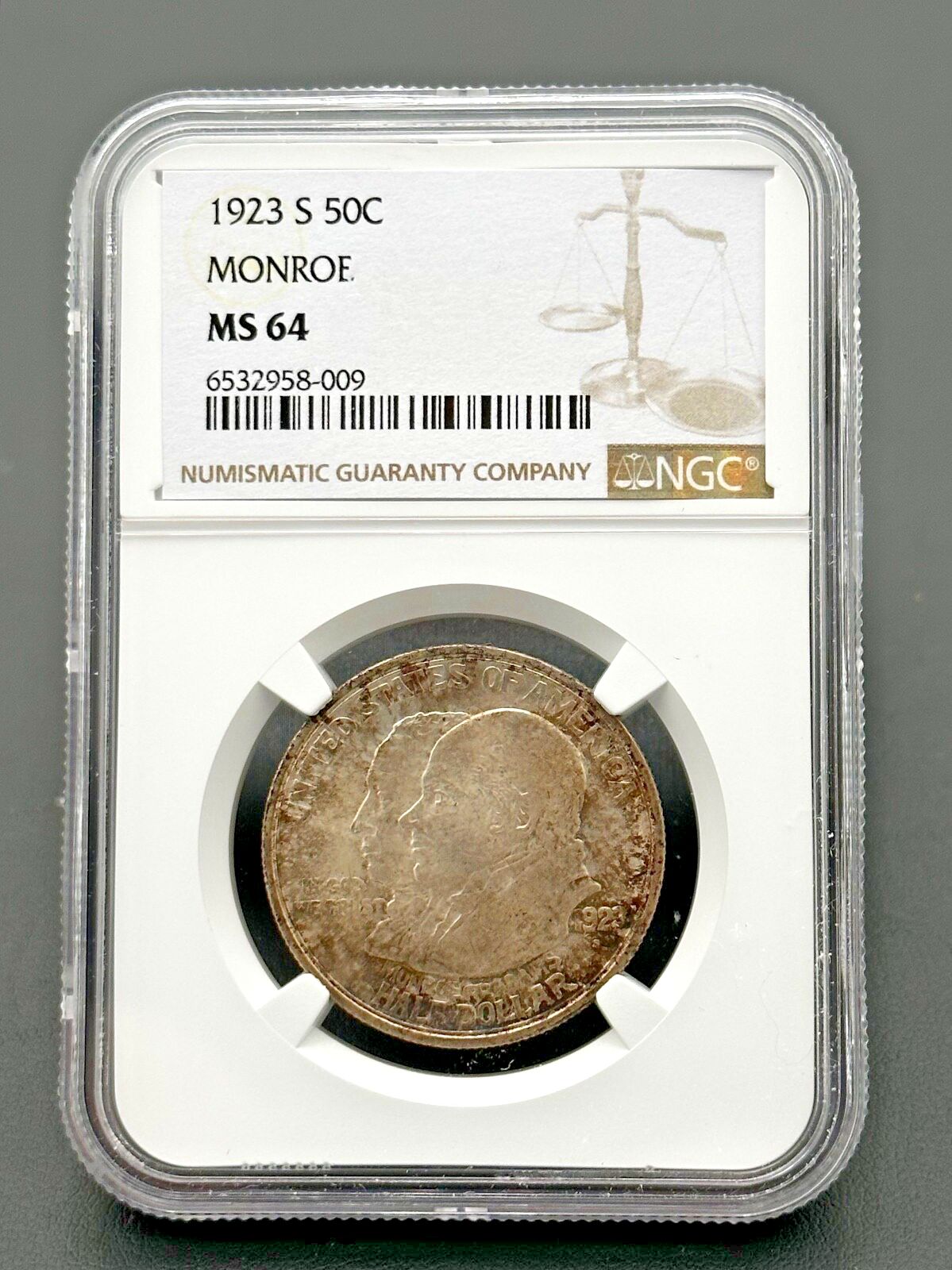 1923年 モンロー主義100周年記念 90%銀貨 ハーフドル NGC MS64 - メルカリ