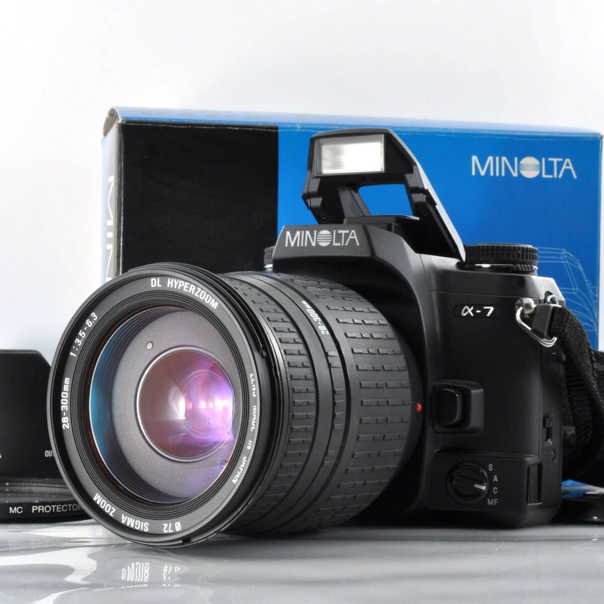 ミノルタ】MINOLTA α-7 + SIGMA 28-300mm F3.5-6.3 DL レンズセット 箱