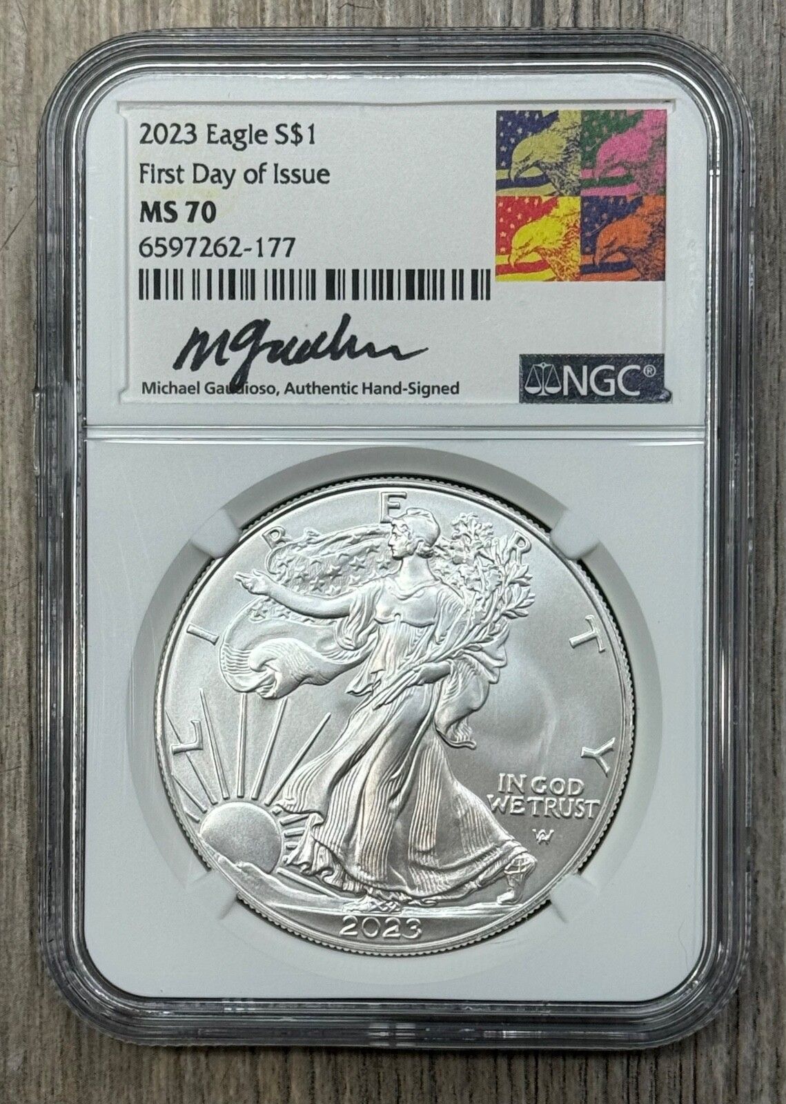 2023 W アメリカン シルバー イーグル 1オンス 1ドル NGC MS70