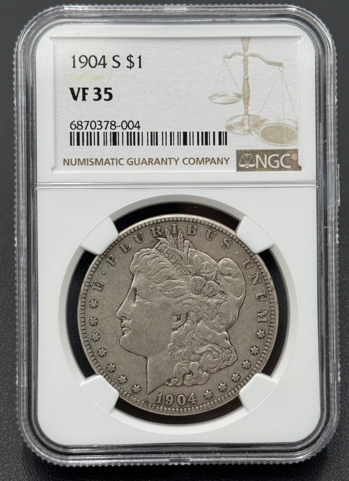 モルガン銀貨5枚EPS1枚 モルガンダラー 1921年揃え 4枚セット(微ソフト化・燻し済み