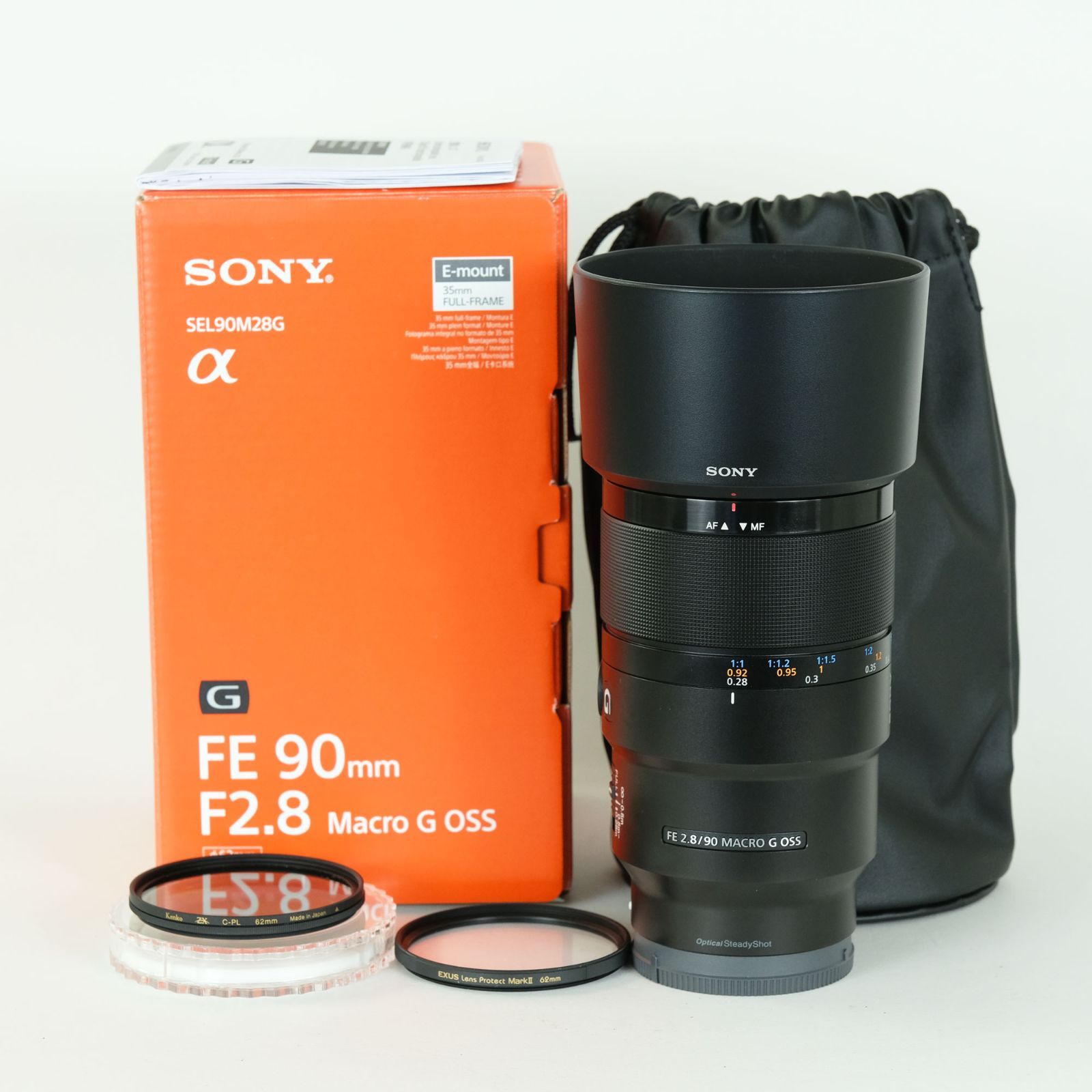 SEL90M28G【美品】+レンズフィルター 美品 | 高級フィルター2種付] SONY FE