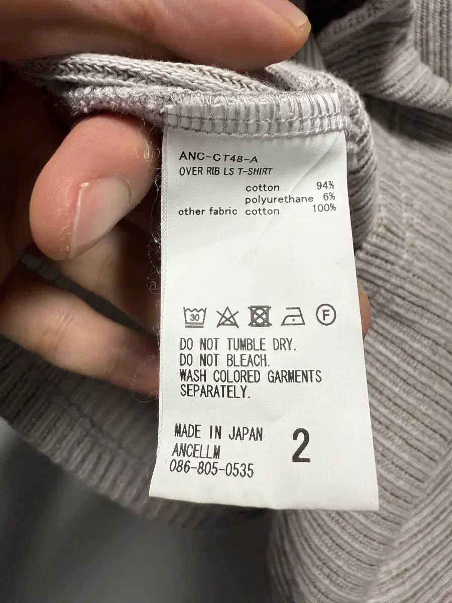24ss ANCELLM アンセルム ヘンリー リブ LS Tshirt ANCELLM⁄HENLEY RIB