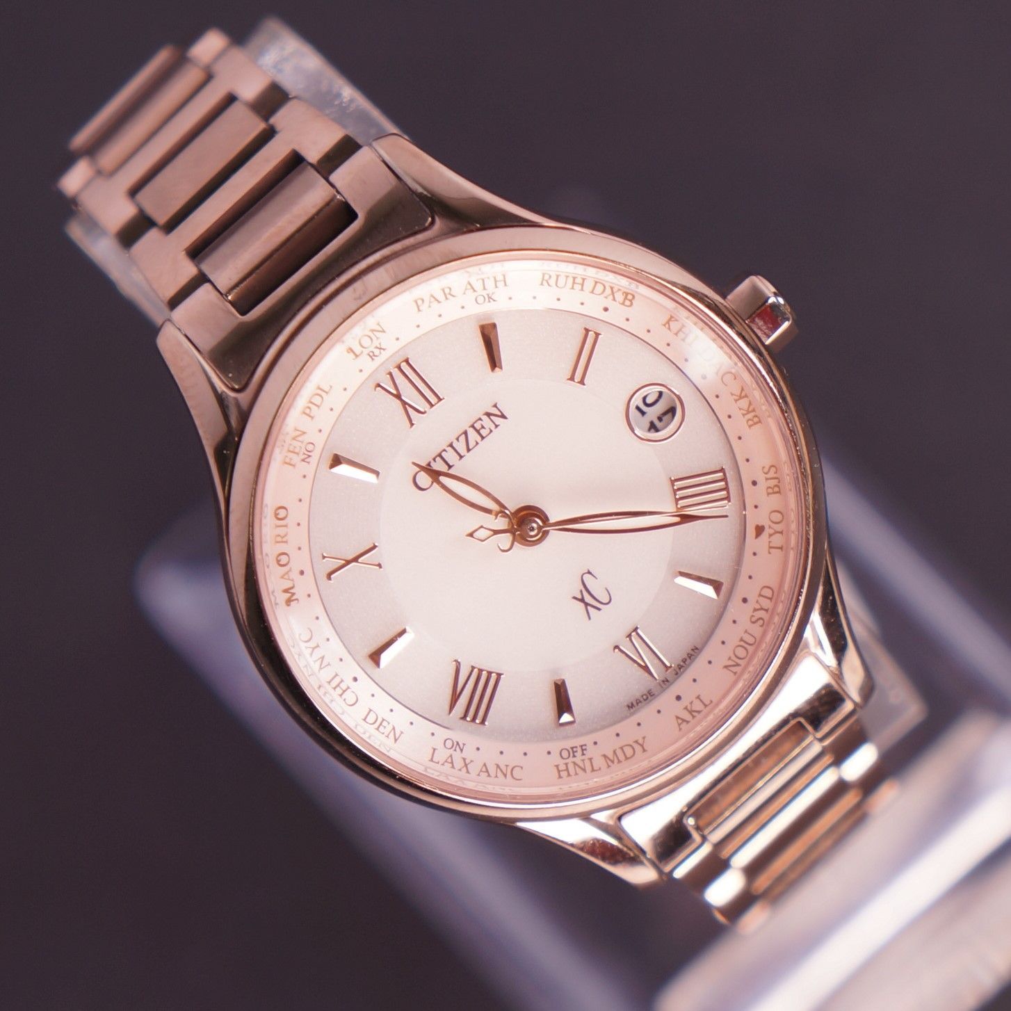 稼働品】シチズンXC ハッピーフライト ティタニアライン 電波ソーラー