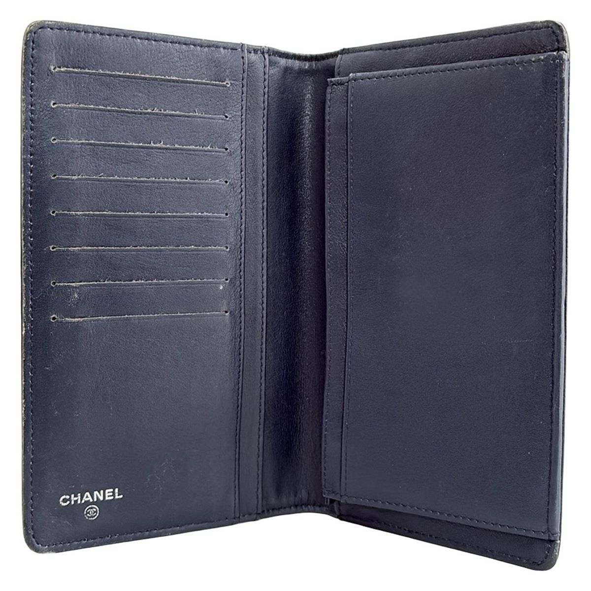 CHANEL(シャネル) 長財布 - ネイビー ココマーク - メルカリ