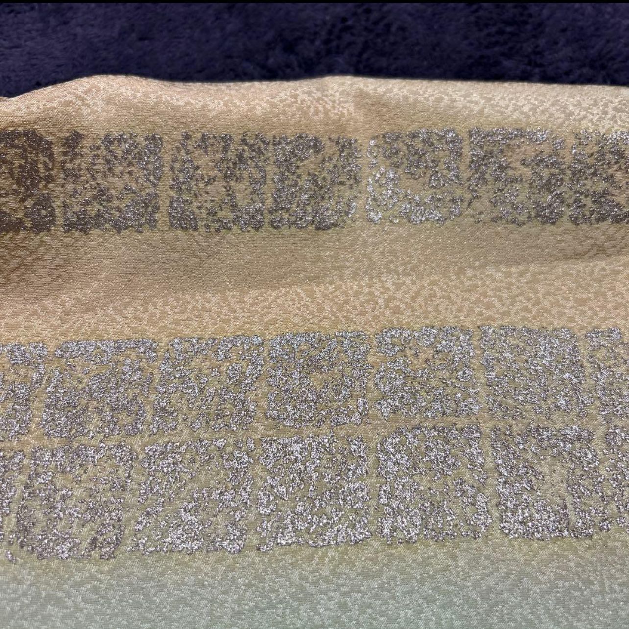 未使用近い 美品 袷 正絹 縮緬 友禅 訪問着 フルセット 西陣唐織漆箔